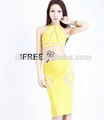 two pcs mesh sexy unique design Bandage Party Evening Dress 2