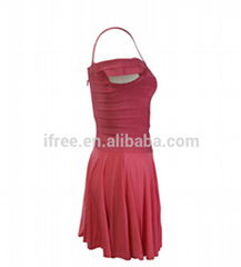 hot sale sexy fashion spaghetti straps red dress
