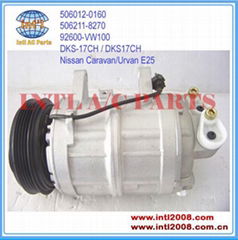 DKS-17CH For Nissan Caravan/Urvan E25 auto air conditioning compressor 506012-01