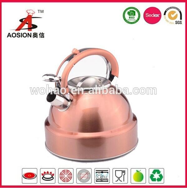 gold color stainless steel turkish tea kettle