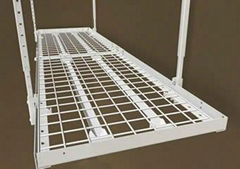 Overhead storage racks have superior loading capacity