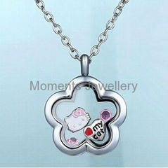 Stainless Steer Magnetic Floating Locket