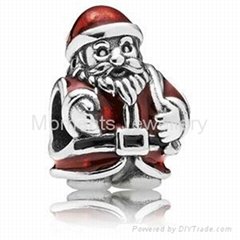 Santa Claus Enamel Bead For Christmas