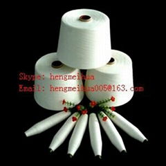 Sell Polyester Spun Yarn Virgin 7S-60S Raw White or Dyed Colors