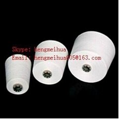 Sell Polyester Spun Yarn Virgin Raw White or Dyed Color 16S 