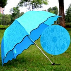 Flower Edge Beautiful Gift Umbrella Lady Sun Rain Umbrella