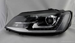 Volkswagen Jetta 6 GLI headlight with LED DRL for halogen replica 