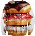 Food Sublimated Print Custom Crewneck Sweatshirt