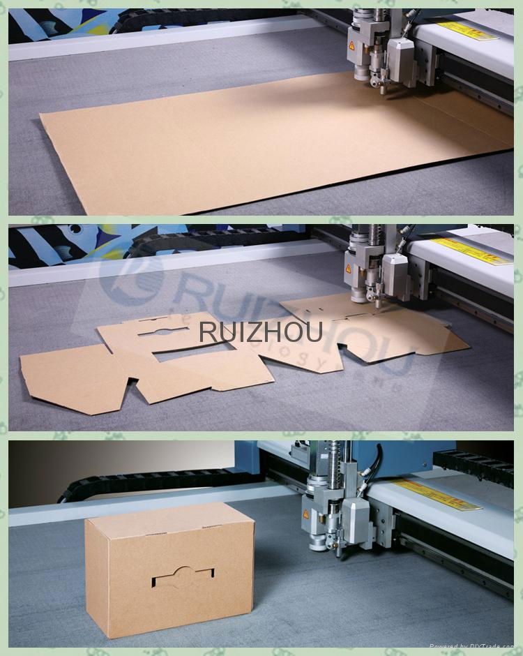 CNC vibration knife carton box cutting machine 4