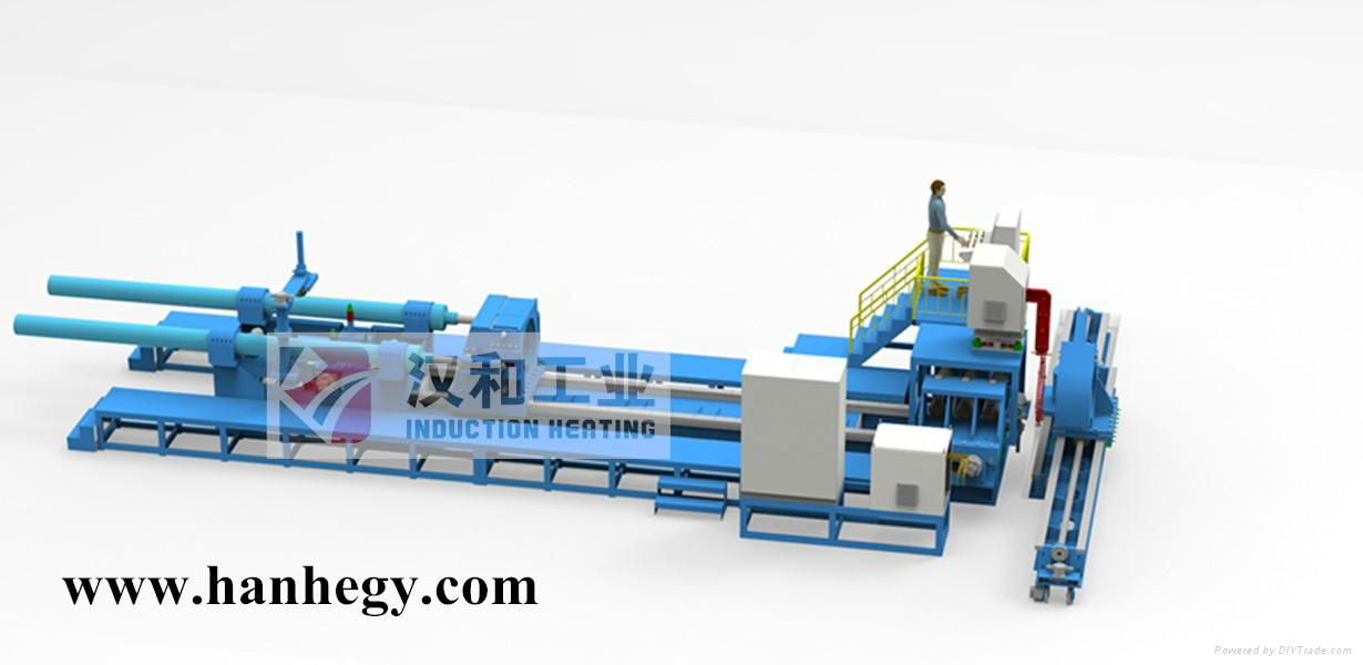 Induction heating pipe bending machine