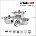 Whole-Clad Tri-Ply Stainless Steel Induction Ready Premium Cookware 6-Pc Set 1