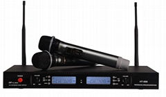 UHF PLL Dual Channel Receiver Microphone for KTV