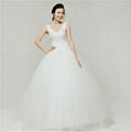 V neckline skirt wedding dress 1