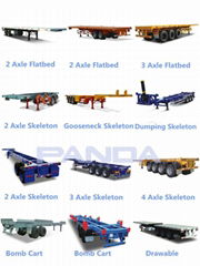 flatbed semi trailer and skeleton semi trailer