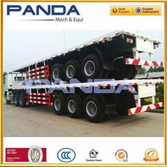 PANDA 40feet 3 axles flatbed container platform semi trailers for sale