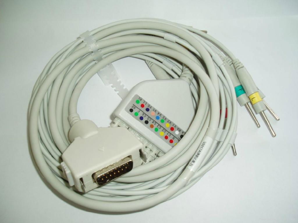 日本光电ECG-6511心电图机心电导联线