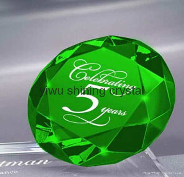 wedding favor colored crystal glass diamond