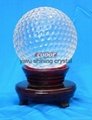 crystal glass football basketball globe golf ball for sports souvenirs 4