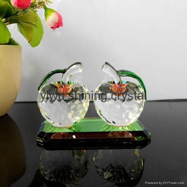 crystal glass apple for Christmas souvenir gifts CT9 shining