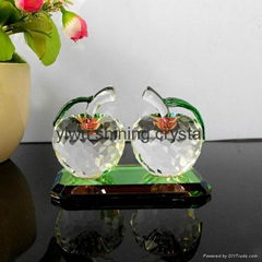 crystal glass apple for Christmas souvenir gifts