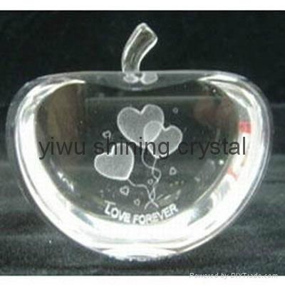 crystal glass apple for Christmas souvenir gifts 4