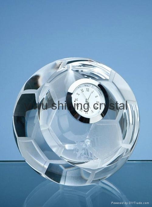 crystal glass table clock for corporate business gifts 2