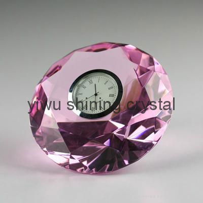 crystal glass table clock for corporate business gifts 5