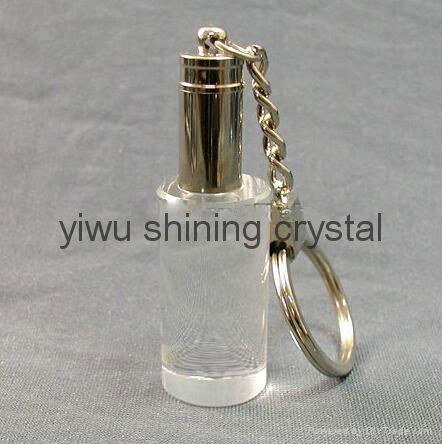 LED light crystal glass keychain keyring for promotional gifts 4