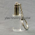 LED light crystal glass keychain keyring for promotional gifts 4