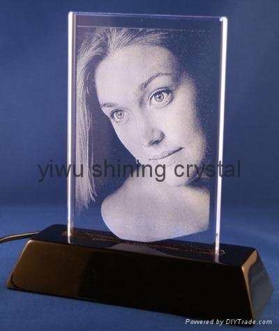 crystal glass photo frame for Valentines Birthday gifts 3