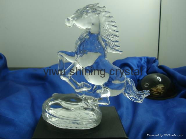 crystal glass horse animal figurine for souvenirs