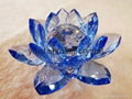 religious crystal glass lotus flower for wedding gifts 2