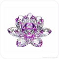 religious crystal glass lotus flower for wedding gifts 4