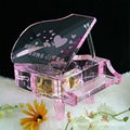 crystal glass piano music box instrument