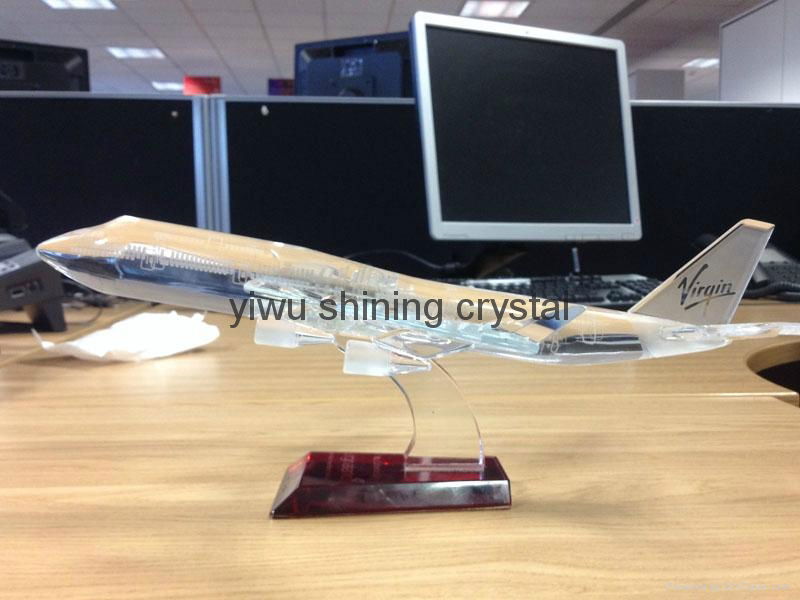 3D crystal glass building model car model for souvenirs