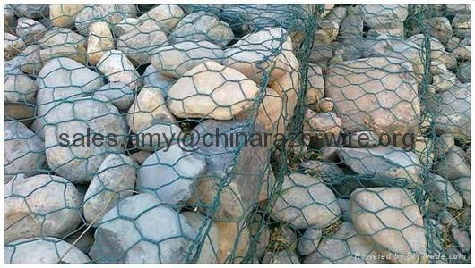 PVC Coated Heavy Hexagonal Gabion Mesh ISO 9001 4