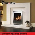 Chinese newest popular quartz stone fireplace TNQ-9019