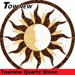 High quality newest cheap quartz stone block floor TNQ-9037