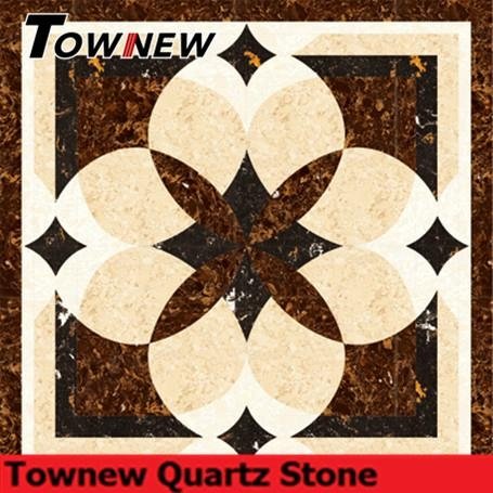 Made in China cheap and fine quartz stone block floor TNQ-9068