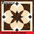 Made in China cheap and fine quartz stone block floor TNQ-9068