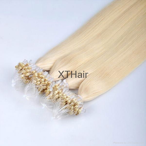 100% Remy Human Hair Cold Fusion Micro Ring Hair Extension