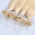 100% Remy Human Hair Cold Fusion Micro Ring Hair Extension 2