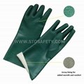 gauntlet PVC coated gloves