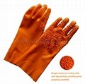 gauntlet PVC coated gloves with grip finish 2