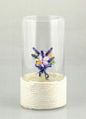 Glass Vase with Cotton Rope and beautiful printing