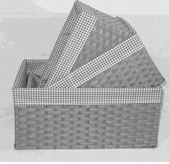 Hand Weaving Paper Rope Basket with Lining