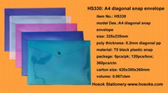 HS330 A4 diagonal snap envelope