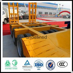 Low price high quanlity 3 axle low /flat /platform bed semi trailer 