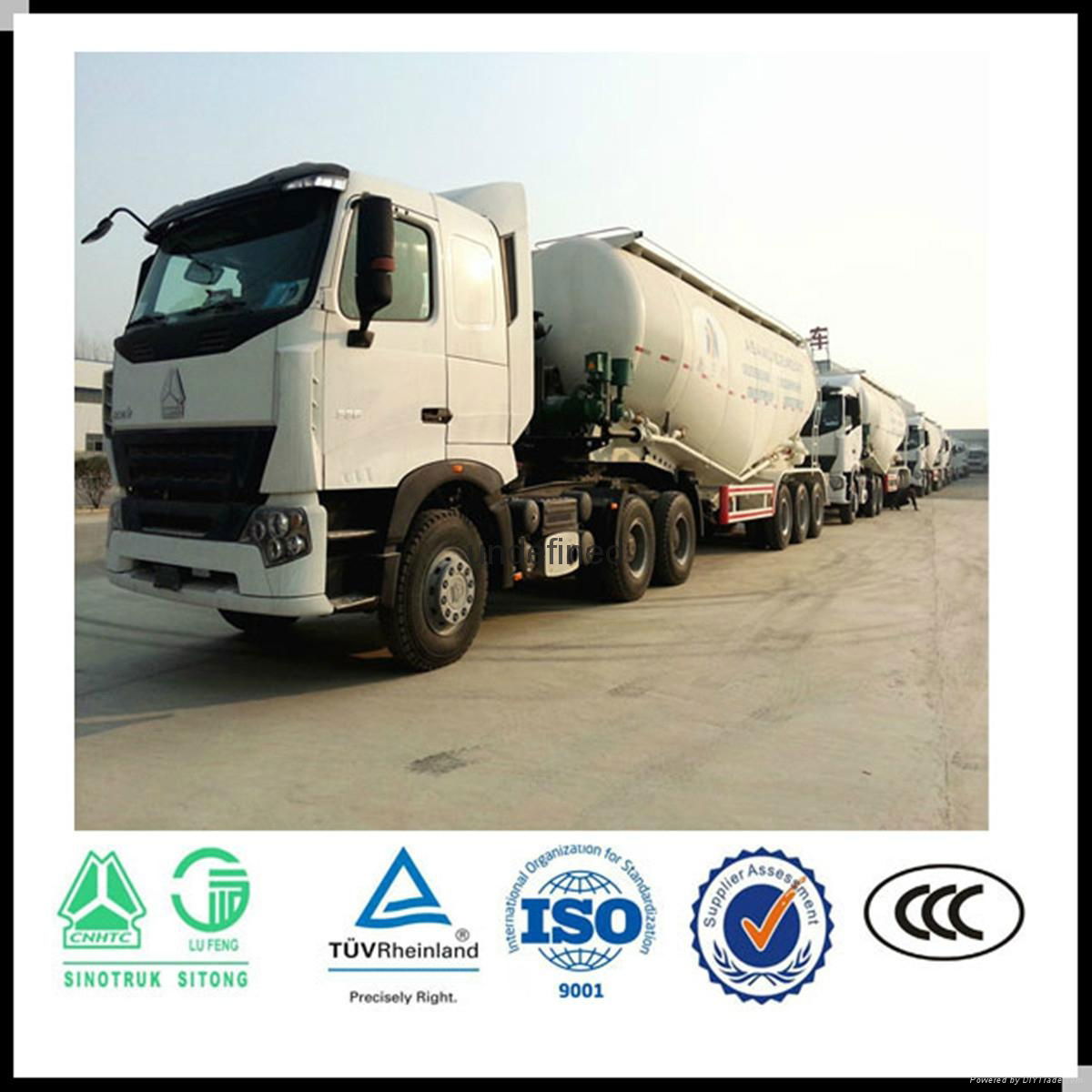 High quanlity 45M3 3 axles bulk cement transport semi trailer  2