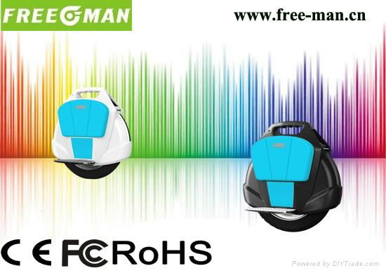 2014 hot selling 20-25 km range colorful electric unicycle with safety gears 2